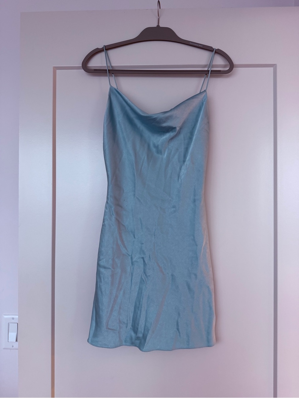 Alice + Olivia Sky Blue Slip Mini Dress
